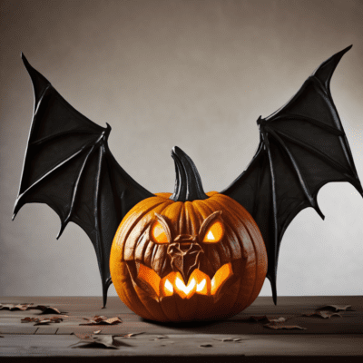 bat pumpkin carving